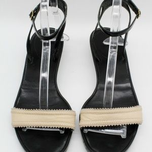 Chloe Black & Tan Ankle Strap Sandals Size 10